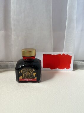 Diamine Fountain Pen Ink - Poppy Red 80ml bottle